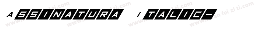 Assinatura Italic字体转换